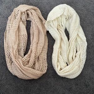 Infinity knit scarf set